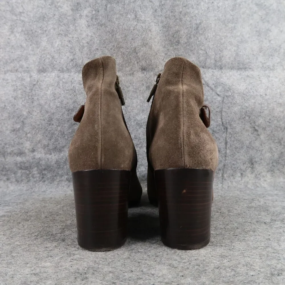Alberto Fermani Shoes Womens 39 Booties Fashion Leather Cutout Open Toe Brown
